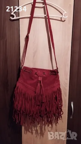 Дамска чанта с ресни, снимка 1