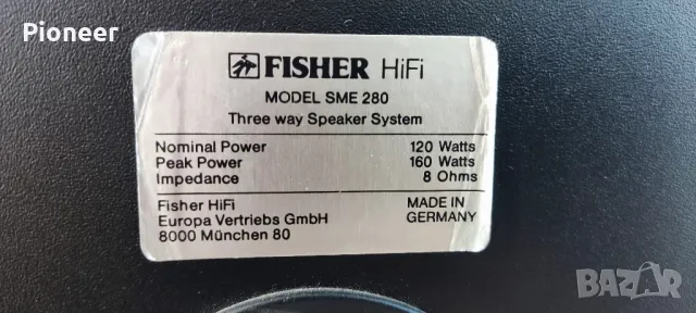 Fisher SME-280/280-2, снимка 7 - Тонколони - 49962384