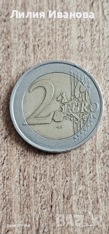 Монета от 2 евро ФРАНЦИЯ 2001 - Liberte Egalite Fraternite , снимка 4 - Нумизматика и бонистика - 54302296
