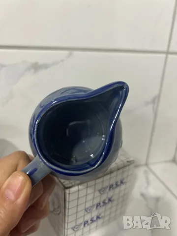 Глазирана керамика Германия 🇩🇪каничка  за сметана/ мляко Винтидж, ръчно изработена  Витринна, снимка 5 - Антикварни и старинни предмети - 47844132