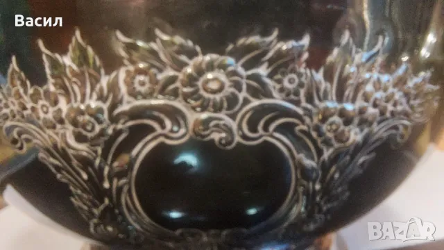 Стара посребрена фруктиера маркировки, снимка 2 - Антикварни и старинни предмети - 49689628