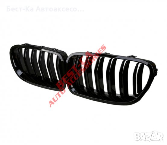 Черни двойни бъбреци пиано лак БМВ BMW 5-та серия F10 F11 2010 - 2016, снимка 2 - Аксесоари и консумативи - 33829483