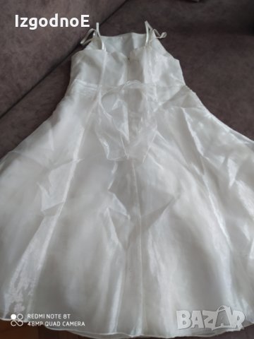 Дълга бяла празнична рокля, шаферска роклята, снимка 5 - Детски рокли и поли - 34918969