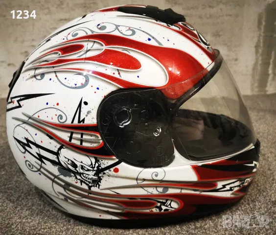 КАСКА шлем HJC размер S (55-56см) за мотоциклет (мотор), скутер, АТВ , снимка 2 - Аксесоари и консумативи - 49692242