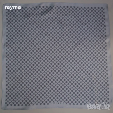 Celine шал принт лого 47х47см изработен от естествена коприна, снимка 4 - Шалове - 51139851