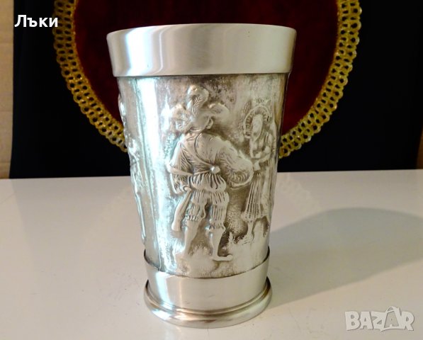 Чаша,халба от калай Мускетар. , снимка 1 - Антикварни и старинни предмети - 37417744