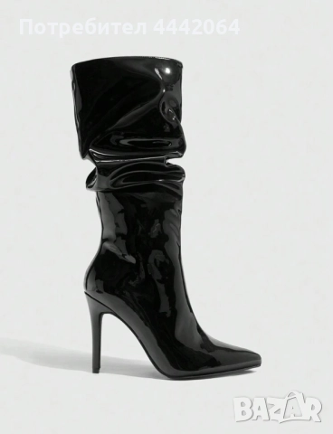 Лачени ботуши на ток, снимка 3 - Дамски ботуши - 52272408