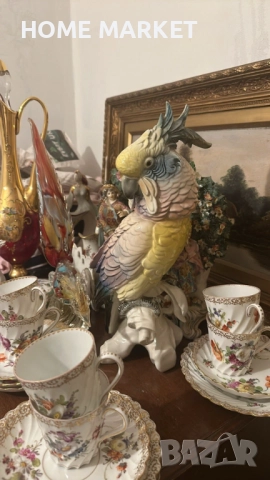 Karl Ens Germany - “ Parrot”  гениална и грандиозна птица от 33 см, великолепие и класа  , снимка 5 - Антикварни и старинни предмети - 52833201