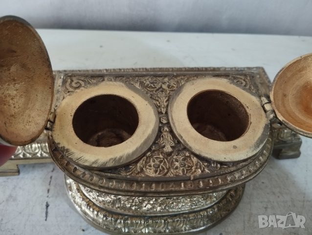 Барокова мастилница, снимка 5 - Антикварни и старинни предмети - 44717323