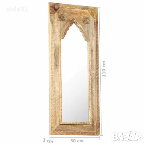 vidaXL Огледало, 50x3х110 см, мангово дърво масив, снимка 5 - Огледала - 56146693