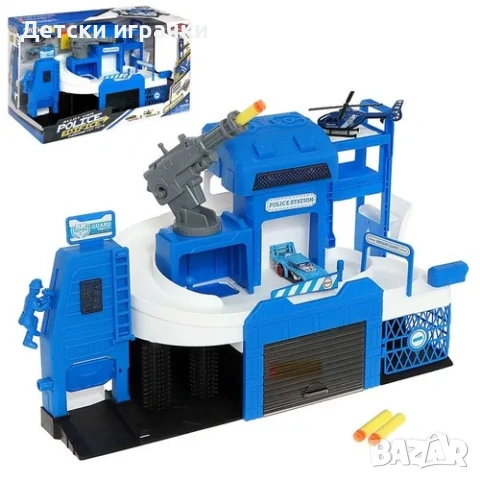 Паркинг Полицейска станция 50см с меки патрони, светлини , снимка 3 - Коли, камиони, мотори, писти - 53101725