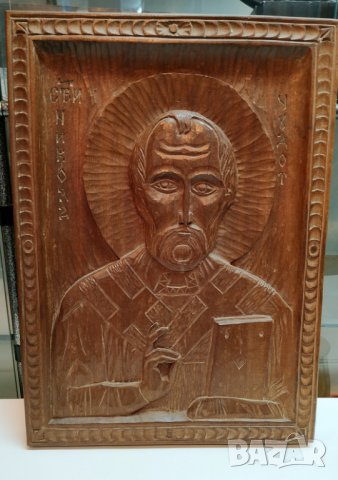 Икона свети Николай, снимка 2 - Икони - 29676715
