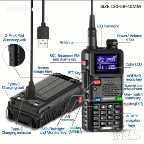 Baofeng uv-5RM 8W, снимка 2 - Друга електроника - 50762442