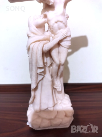 Страхотна Статуетка-Разпятие От Алабастър, снимка 3 - Статуетки - 52829856