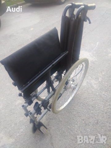 Сгъваема инвалидна рингова количка, липсва левия подкакътник, снимка 3 - Инвалидни колички - 54099724