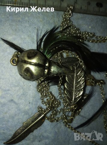 ЕФЕКТНО ШИКОЗНО СРЕБРИСТО ВИНТИДЖ АРТ КОЛИЕ от БЛАГОРОДНА СТОМАНА с ПЕРЦА 12205, снимка 11 - Колиета, медальони, синджири - 42089197