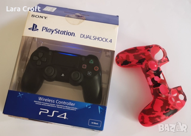 PS4 Dualshock 4 Оригинален контролер с кутия и протектор, снимка 3 - Аксесоари - 52797401