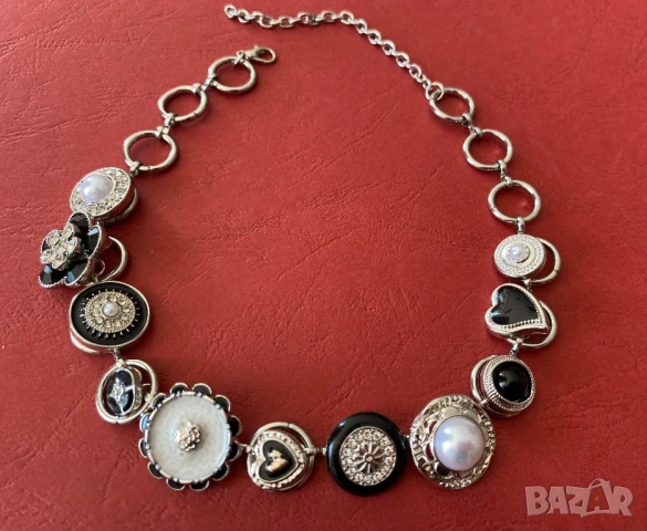 Чокър колие метално с орнаменти дължина - 32+10, снимка 5 - Колиета, медальони, синджири - 50713173