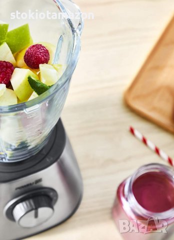 Блендер Moulinex Blendforce Блендер от неръждаема стомана ,800 W 5 скорости, Стъклена купа 1,75 л, снимка 3 - Блендери - 38571881