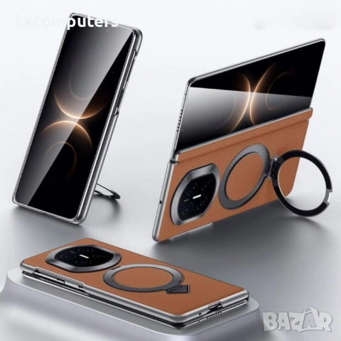 Кожен Калъф Huawei Mate X7 SULADA - MagSafe Магнитен, 360° Защита, Магнитен Държач, Вкл. Протектор (, снимка 2 - Калъфи, кейсове - 53149663