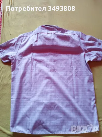 Памучна мъжка риза с къс ръкав , снимка 2 - Ризи - 47785544