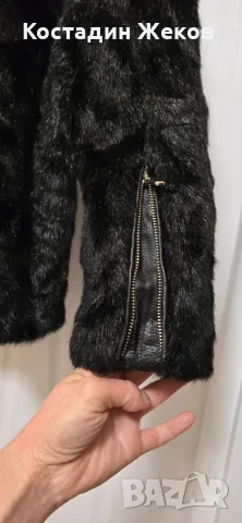 Ново . Дамско пухено палто. ZARA WOMAN. , снимка 5 - Палта, манта - 56247527