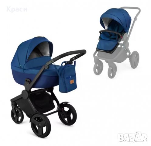 Бебешка количка Qumes Flow 2 в 1, снимка 4 - Детски колички - 37316809
