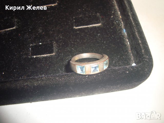 ПОСРЕБРЕН САПФИРЕН СТАР МЕДЕН ПРЪСТЕН 10914, снимка 3 - Пръстени - 31283219