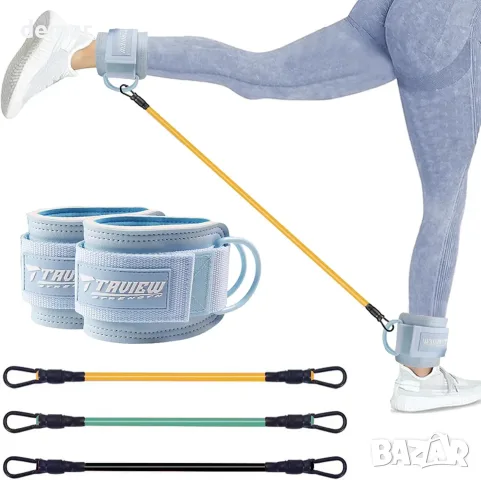 Ankle resistance bands с неопренови глезенни накисвания (booty workout) и ластик за хип/седалищни