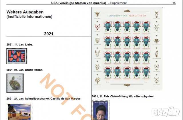 От Михел Каталог 2021 САЩ компилация/марки до 04/2021, снимка 3 - Филателия - 34928085