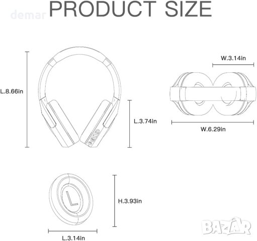 iKF King Pro хибридни безжични Bluetooth V5.3 слушалки с ANC, 125 часа, снимка 9 - Bluetooth слушалки - 44384412