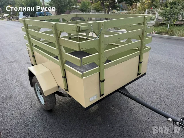 ремарке регистрирано 180/120 см цена 1000 евро   безплатно прехвърляне, нови талони извадени на 14,0, снимка 9 - Ремаркета - 56199804
