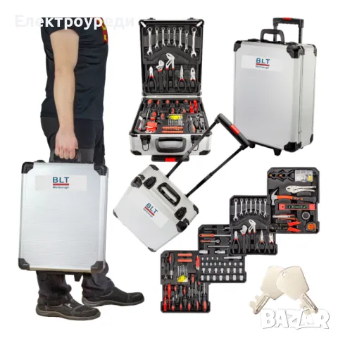 Немски Куфар с Инструменти 1050 части BLT, снимка 5 - Куфари с инструменти - 47617306