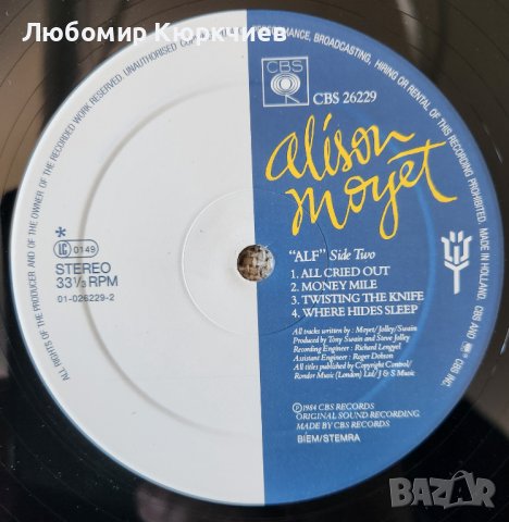 Alison Moyet - ALF / 1984, снимка 5 - Грамофонни плочи - 39741742