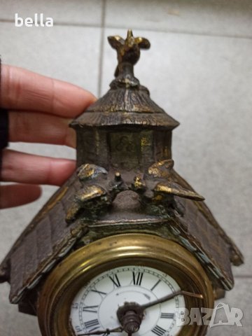 Много стар антикварен каминен часовник ,порцеланов циферблат ,нужна му е профилактика ,сверяването с, снимка 7 - Антикварни и старинни предмети - 36583407