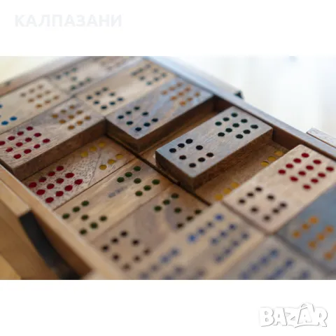 Голямо дървено домино с 91 части, класическа луксозна игра за деца и възрастни B110, снимка 9 - Игри и пъзели - 50217909