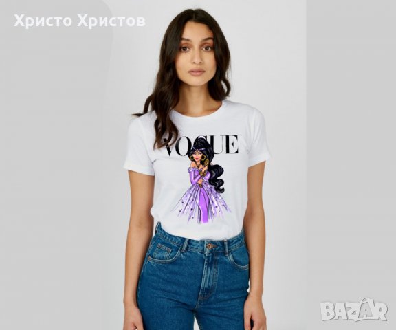 Тениска Disney Princess Vogue принт. Модели и размери, снимка 3 - Тениски - 28234408