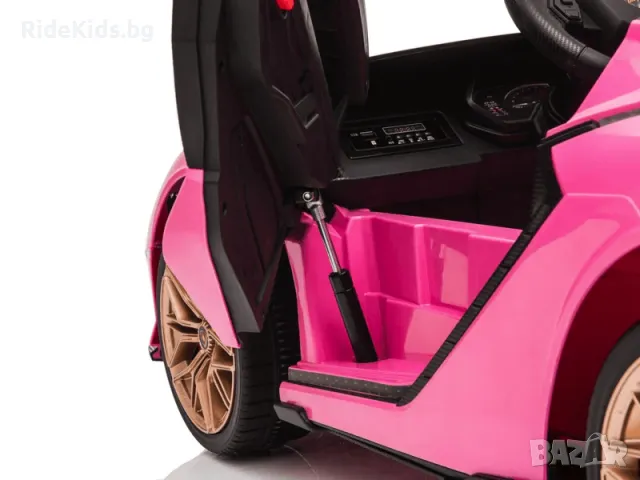 Lamborghini Sian 12V – Детска акумулаторна кола, Розова, EVA гуми, снимка 8 - Детски велосипеди, триколки и коли - 50048811