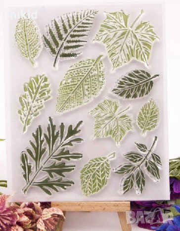 Различни есенни и борови листа силиконов гумен печат декор украса за бисквитки фондан Scrapbooking