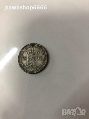 Сребърна монета Нидерландия ½ гулден, 1929, снимка 3 - Нумизматика и бонистика - 38930245