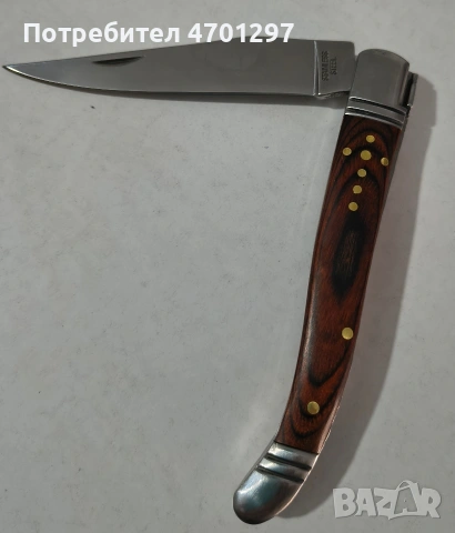 Джобно ножче от стомана и дърво. , снимка 5 - Ножове - 53121449