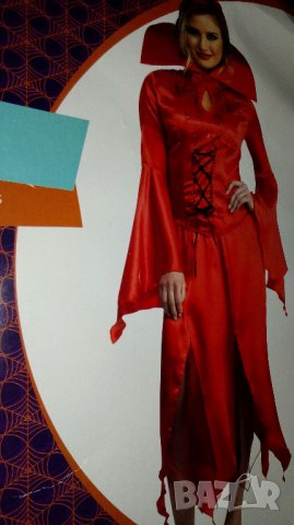 Нов дамски карнавален костюм - сатен ,размер Л, снимка 1