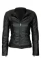 Дамско кожено яке черно 4202, снимка 1