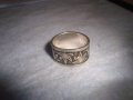 СТАР СРЕБЪРЕН МАРКОВ ПРЪСТЕН СРЕБРО 925 с ФЛОРАЛНИ НИЕЛО МОТИВИ Тип ХАЛКА 28749, снимка 10