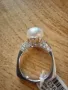 Сребърен пръстен с естествена перла , снимка 7