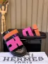 Hermes 4 цвята дамски равни чехли, снимка 4