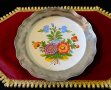 Bassano порцеланова чиния,пано с рамка от калай. , снимка 1 - Пана - 30131541