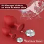 Силиконови тапи, комплект от 2 - Нежни към кожата анални тапи с кристален диамант , снимка 4