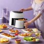 8 литра Air Fryer - Уред за здравословно готвене с горещ въздух , 1400 W, Тъч скрийн управление, снимка 5