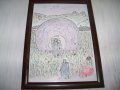 Оригинална рамкирана илюстрация заедно с разказ, снимка 4
